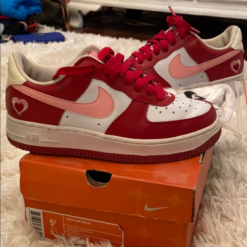 Women’s valentines Air Force ones